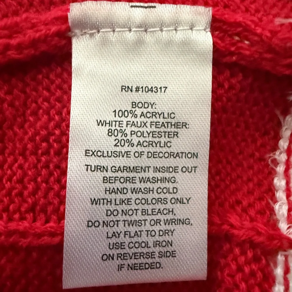 Holiday Ugly Skirt Red and White Skirt with Bows Size Large NWOT - Picture 4 of 4